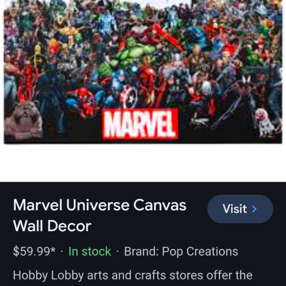 Marvel Universe Canvas Wall Decor